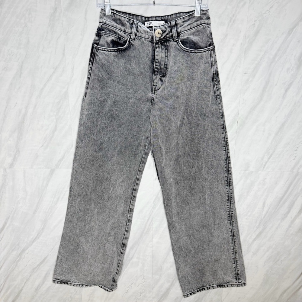 Zara Gray Denim Pants 6